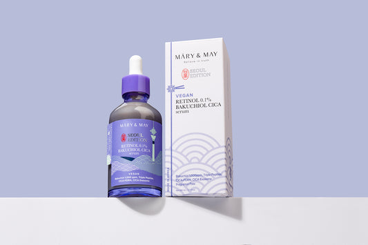 Mary&May Retinol 0.1% Bakuchiol Cica Serum 80ml - Sérum s retinolem a bakuchiolem. Pleťové sérum pro dosažení omlazujícího, zpevňujícího a zklidňujícího účinku.