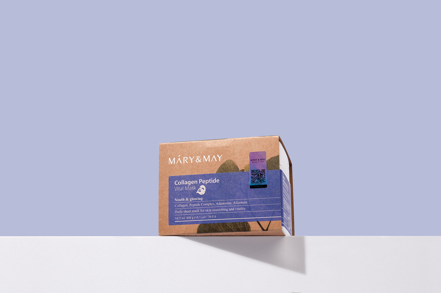 Mary&May Collagen Peptide Vital Mask 30ea/400g - Omlazující plátýnková maska s kolagenem a peptidy pro intenzivní hydrataci a zpevnění pleti(30 ks)