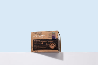 Mary&May Premium Idebenone Blackberry Complex Essence Mask 20ea/250g - Luxusní plátýnková maska s idebenonem a komplexem ostružinového extraktu (20 ks)