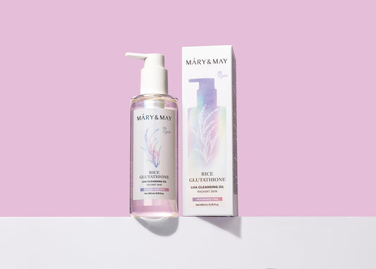 Mary&May Rice Glutathione LHA Cleansing Oil 200ml - Hloubkový čisticí olej. Jemný, ale účinný prostředek pro důkladné čištění pleti.