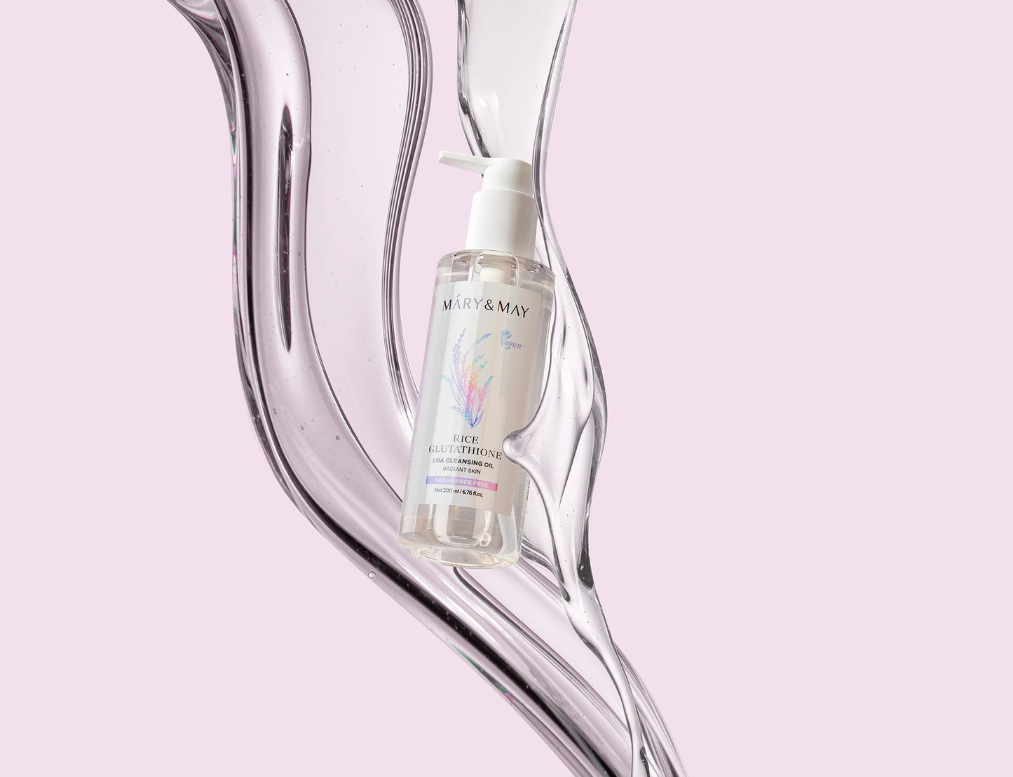 Mary&May Rice Glutathione LHA Cleansing Oil 200ml - Hloubkový čisticí olej. Jemný, ale účinný prostředek pro důkladné čištění pleti.