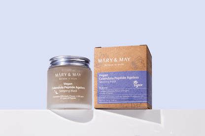 Mary&May CalenduIa Peptide Ageless Sleeping Mask 110g - Noční gelová maska určená k intenzivní regeneraci, hydrataci a zklidnění pleti během spánku