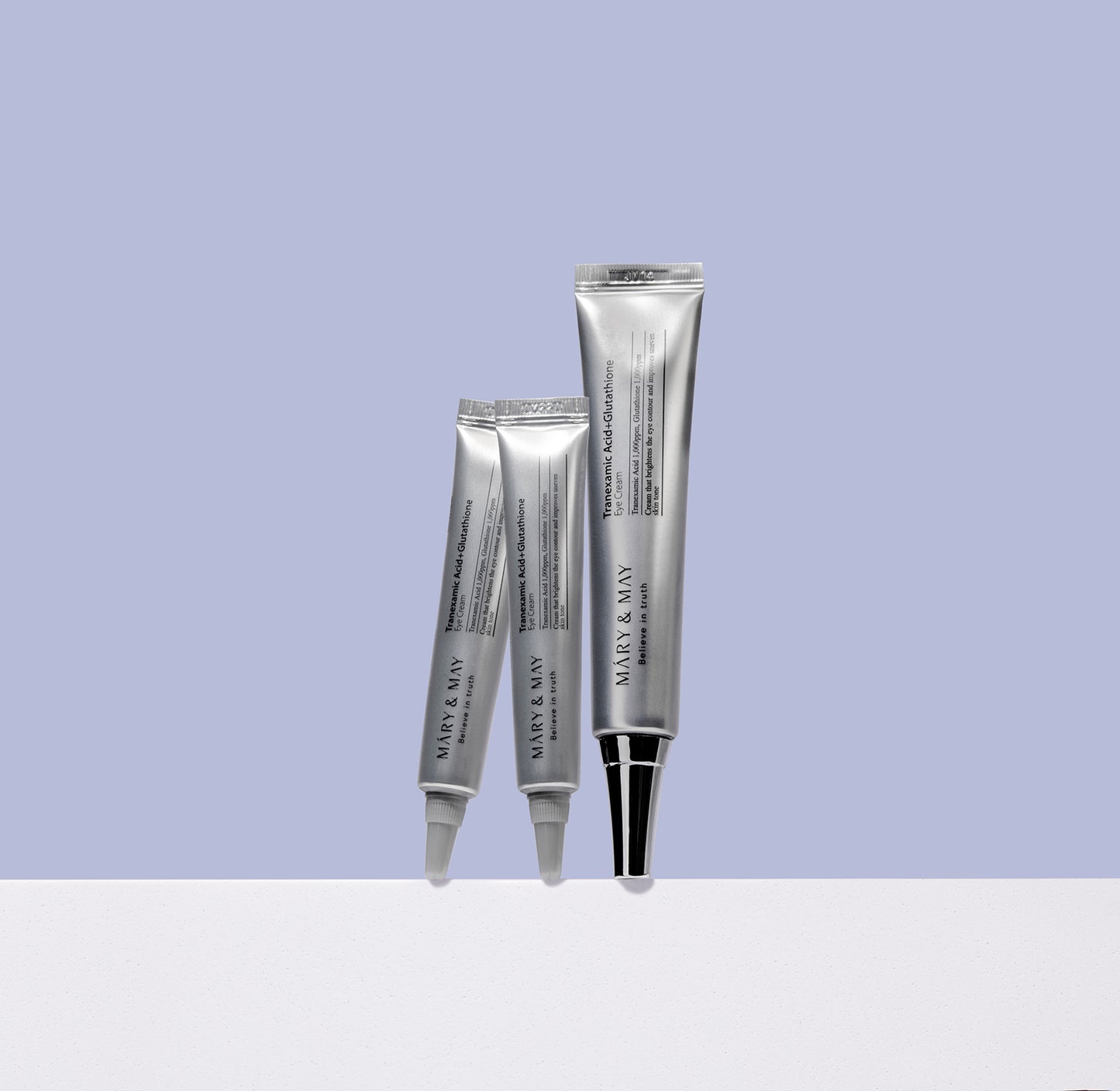 Mary&May Glutathione Eye Cream Special Set 30g + 12g × 2 - Set očních krémů zaměřený na redukci tmavých kruhů pod očima.