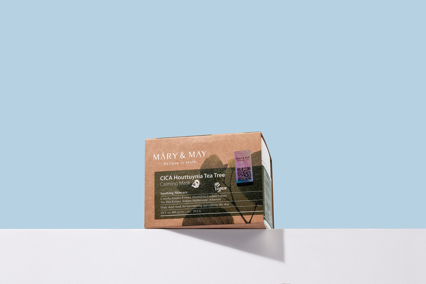 Mary&May CICA Houttuynia Tea Tree Calming Mask 30ea/400g - Zklidňující plátýnková maska s CICA, Houttuynia a Tea Tree.