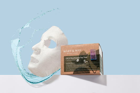 Mary&May CICA Houttuynia Tea Tree Calming Mask 30ea/400g - Zklidňující plátýnková maska s CICA, Houttuynia a Tea Tree.