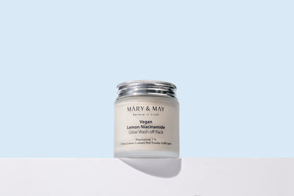 Mary&May Lemon Niacinamide Glow Wash Off Pack 125g - Rozjasňující smývatelná pleťová maska určená pro péči o mdlou, unavenou a nevyrovnanou pleť bez jasu.