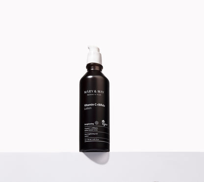 Mary&May Vitamin C+Bifida Lotion 120ml - Rozjasňující a regenerační pleťové mléko určené pro každodenní péči o mdlou, unavenou a oslabenou pleť.