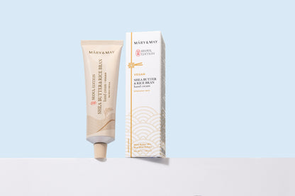 Mary&May Shea Butter & Rice Bran Hand Cream 50ml - Vyživující krém na ruce určený pro každodenní péči o suchou, namáhanou a dehydratovanou pokožku rukou.