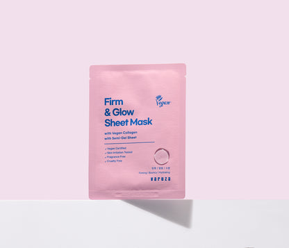 Firm & Glow Sheet Mask - Zpevňující a rozjasňující plátýnková maska s veganským kolagenem - V ČR koupíte jen zde!