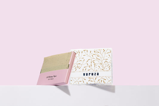 Oil Blotting Paper 100 – Natural Linen - Matující papírky z přírodního lnu v balení 100 ks -  V ČR koupíte jen zde!